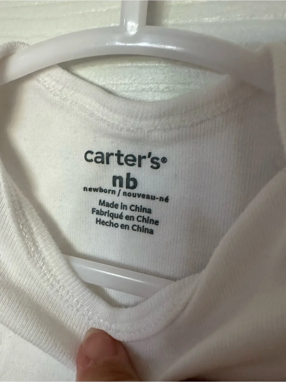 Carter's White Short-Sleeve Baby Bodysuit